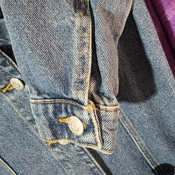 Zara Blue Denim Long Sleeve Midi Collared Dress Sz Small - Picture 5 of 7